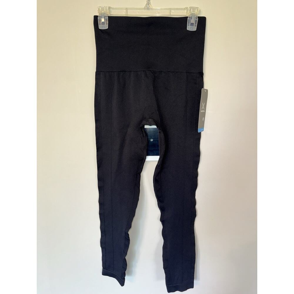 Homma Women’s Regular Black Seamless Knit High Rise Leggings L TC102 - Picture 4 of 6